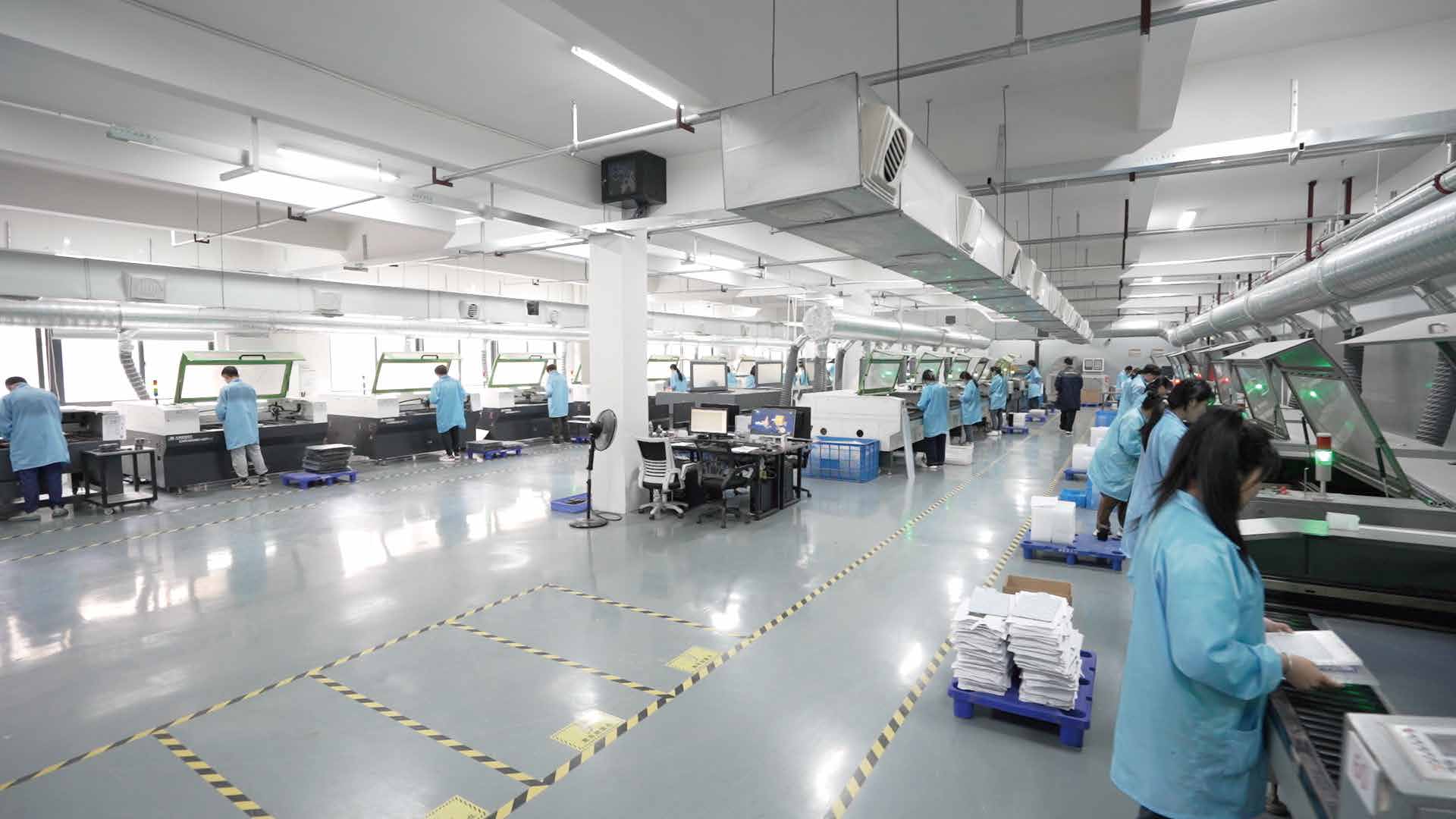 Laser cutting production workshop