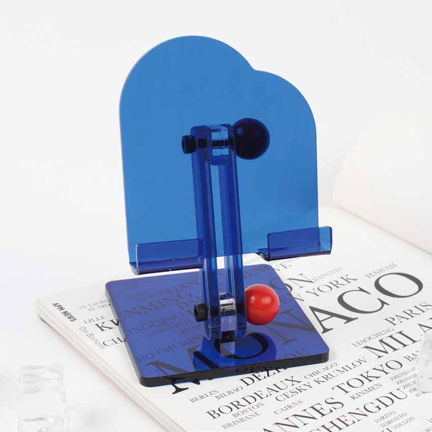 蓝色支架式亚克力立牌