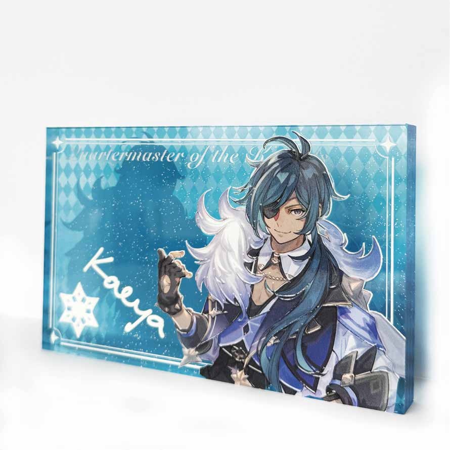 蓝色角色主题亚克力卡砖